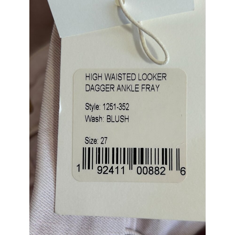 Mother High Waisted Looker Dagger Ankle Fray in Blush - Sz 27 - NWT - Picture 9 of 14